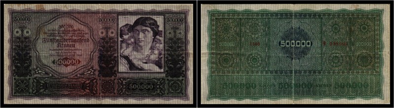 500.000 Kronen 1922. Kodnar/Künstner 174 a, Richter 219 IV