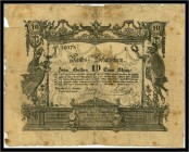 10 Gulden 1851, Reichs-Schatzschein - ZEITGENÖSSISCHE FÄLSCHUNG ?. Kodnar/Künstner C 26 a, Richter - V