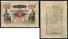Wiener Commissions-Bank. Cassa-Schein über 100 Gulden (1872) III