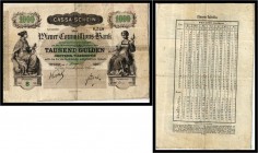 Wiener Commissions-Bank. Cassa-Schein über 1000 Gulden (1872) III