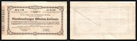 Oberdrauburger Effecten-Lotterie, 1871. 2 Lose über „50 kr. ö. W. + „Verzeichniss der am 31. August 1871 in Graz gehobenen 1000 Gewinnst-Nummern III...