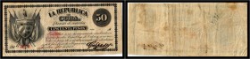 Cuba - 50 Pesos, 1869. WPM 58, S. 393 II-III