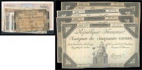 Frankreich - Lot von 71 Banknoten, alle vor 1945 I-IV