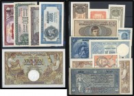 Jugoslawien - Serbien - Lot von 43 Banknoten vor 1945, in teilweise kassenfrischer Erhaltung I-III