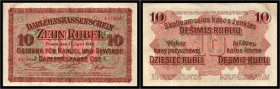 Ostbank für Handel und Gewerbe, Darlehenskasse Ost, Posen 1916. Lot von 5 Scheinen (Gra S. 238ff.) III