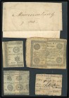 Österreich - Konvolut von Kreuzer-Fragmenten in einem zeitgenössischem Umschlag mit der handschriftlichen Aufschrift „Münzsammlung 1848 . Kodnar/Künst...