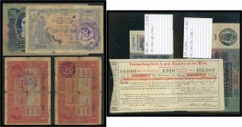 Österreich - Lot von 36 Kronenbanknoten und 1 serbischen Banknote mit Abstempelungen von Jugoslawien, und Rumänien II-IV