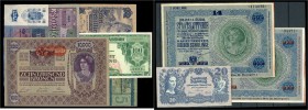 Österreich - Lot von 83 Banknoten der Kronen- und Schillingzeit, zT viele kassenfrische Ausgaben I-III