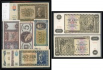 Slowakei - Lot 11 Banknoten vor 1945, darunter auch die seltene Ausgabe von 20 Korun 1939 (II-), etc. II-III