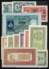Slowenien - unter Deutscher Besetzung - Lot 12 Banknoten, darunter 500 Denarna als MUSTER (I) I-III
