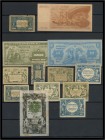 Spielgeld - Lot 13 verschiedene Banknotenminiaturen des Kaisertum Österreichs und Deutschlands I-III