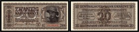 Ukraine - Zentralnotenbank. - Lot 8 Scheine 1942 (Gra S. 586ff.) I-III