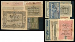 Ungarn - Notgeld 1848/49 - Lot von ca. Banknoten II-III