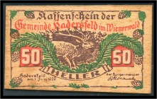 Hadersfeld - 6 Stück / 2x 10,1x 20,3x 50 Heller 1920 - FS - aus Holz, Jl.327 Ib I