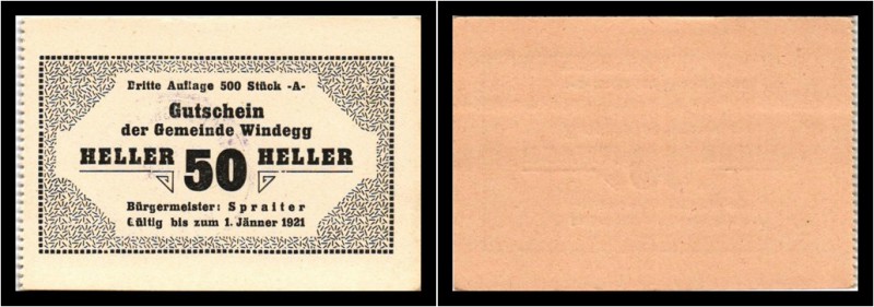 Windegg - Waggon und Maschinenfabrik - 4 Serien 10,20,50 Heller - KKN.S 1241 III...