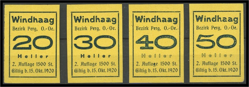 Windhag - 20,30,40, 50 Heller - 11 dverse Serien - KKN.S 1243 II.a, III a,b, c, ...