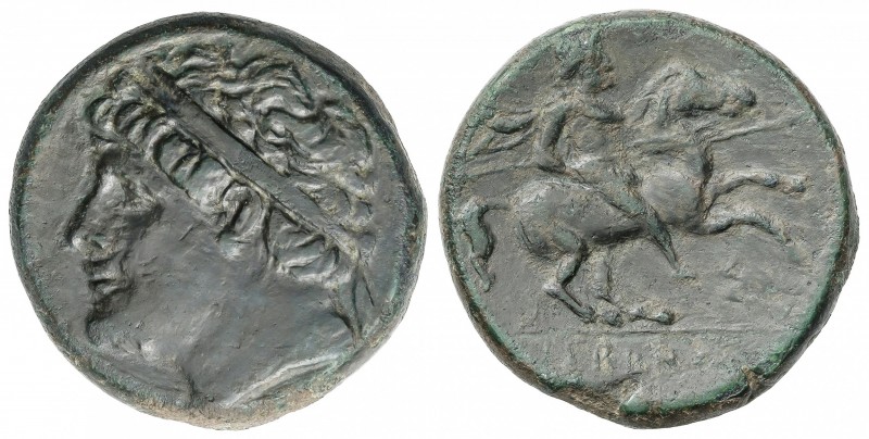 AE 26. 275-215 a.C. HIERÓN II. SICILIA. SIRACUSA. Anv.: Cabeza diademada de Hier...