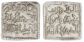 Dirham. ANÓNIMA en nombre de AL-MAHDÍ. AR. Esta pieza presenta una caligrafía ´cúfica ornamental´ muy siilar a las monedas atribuidas a Abu Hafs Omar ...