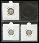 Lote 3 monedas 1 Real. 1852 y 1853 (2). BARCELONA y SEVILLA (2). 1853 Barcellona (AC-276), 1852 y 1853 Sevilla (AC-321/22). Brillo original. EBC a SC.
