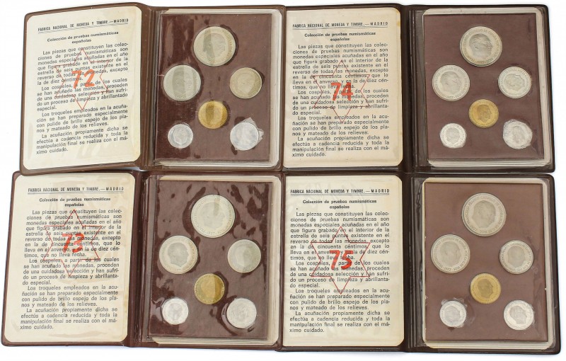 Lote 4 series 6 monedas 10 Céntimos a 50 Pesetas. (*72, 73, 74 y 75). Serie comp...