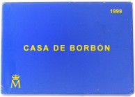 Serie 4 monedas 2.000 (3) y 10.000 Pesetas. 1999. III CENTENARIO CASA DE BORBÓN. AR. III Serie. Isabel II, Alfonso XII, XIII y Familia Real. En estuch...