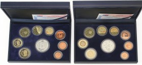 2 series Euro Set 1 Céntimo a 12 Euros. 2002 y 2003. 9 monedas cada uno. Incluye 12 Euros AR Presidencia Española de la CEE y XXV aniversario Constitu...