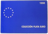 Serie 3 monedas 1, 5 y 25 Euros. 1998. HOMENAJE AL EJÉRCITO DE TIERRA. AR. Laureada, Guardia Real y Emblemas. En estuche original (Serie Plata), con c...
