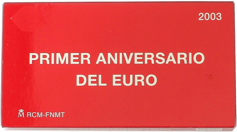 Serie 2 monedas 10 y 50 Euros. 2003. AR. Primer aniversario del Euro. Rapto de E...