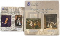 Serie 2 monedas 10 y 50 Euros. 2008. AR. Pintores Españoles. Velázquez: Mariana de Austria y Meninas. En estuches originales, con certificado. PROOF....