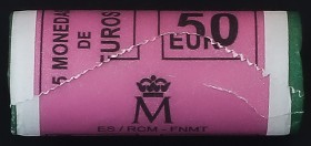 Lote 25 monedas 2 Euros. 2009. X aniversario inicio de la UEM. Variante con estrella tamaño grande. En cartucho original F.N.M.T. SC.