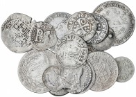 Lote 15 monedas 1/2 Real a 4 Reales y Medalla. MEDIEVAL CATALÁN a ISABEL II. Lote que contiene Croat Jaume II, 1/2 Croat (3) Felipe III, Croat Carlos ...
