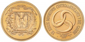 30 Pesos. 1974. 11,80 grs. AU. XII Juegos Deportivos del Caribe. Fr-2; KM-36. SC.