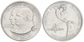 1/2 Dólar. 1923-S. SAN FRANCISCO. 12,47 grs. AR. Centenario Doctrina Monroe. KM-153. EBC-.