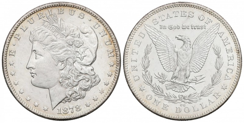 1 Dólar. 1878-CC. CARSON CITY. 26,73 grs. AR. Tipo Morgan. (Pequeñas rayitas). B...