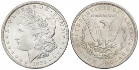 1 Dólar. 1883-CC. CARSON CITY. 26,65 grs. AR. Tipo Morgan. (Levísimas rayitas). Pátina, Brillo Original. ESCASA. KM-110. SC.
