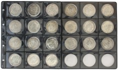 Lote 21 monedas 5 Francos. 1832 a 1847. LUIS FELIPE I. BURDEOS, ESTRASBURGO (15), LILLE (3) y PARÍS (2). AR. A EXAMINAR. KM-749.1 (2), 749.3 (15) 749....