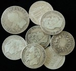 Lote 8 monedas 1 Ecu, 5 (6) y 20 Francos. 1727 a 1933. AR. IMPRESCINDIBLE EXAMINAR. KM-486.14, 639. 8, 749.1, 749.2, 749.7, 799.2, 820.1, 879. BC+ a E...