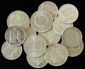 Lote 14 monedas 10 (7) y 50 Francos (7). 1965 a 1980. AR. Hércules. A EXAMINAR. KM-932, 941.1. SC.