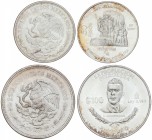 Serie 2 monedas 50 y 100 Pesos. 1988. AR. 50 aniversario Expropiación Petrolera. KM-532/33. SC.