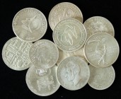Lote 11 monedas. 1889 a 1981. ECUADOR (2), PANAMÁ (4), URUGUAY (3) y VENEZUELA (2). AR. A EXAMINAR. MBC- a PROOF.