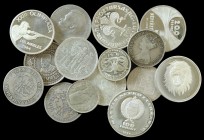 Lote 15 monedas. 1817 a 1984. ANDORRA, AUSTRIA, GRAN BRETAÑA, HUNGRÍA, MARRUECOS, RUSIA, YEMEN... AR. IMPRESCINDIBLE EXAMINAR. MBC- a PROOF.
