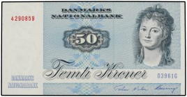 50 Kroner. 1972. DINAMARCA. Engelke Ryberg. Pick-50. SC-.