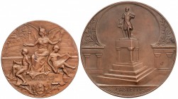 Lote 2 medallas Ministerio Obras públicas y Castelli. 1902, 1910. ARGENTINA. AE. Ø 52 y 65 mm. A EXAMINAR. EBC.