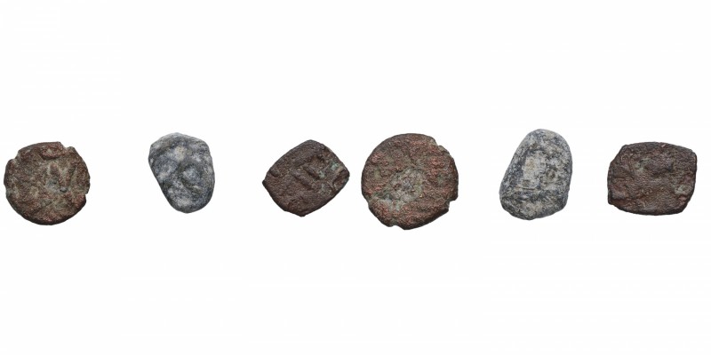 s. V a III aC. Diferentes perirodos. Alguna semi-ilegible. Lote de 3 monedas gri...