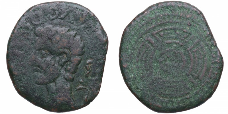 Octavio Augusto (27 aC - 14 dC). Lugo. As . Ae. 9,48 g. Busto bárbaro. BC+. Est....