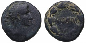27 aC-14 dC. Augusto (27 aC-14 dC). Seleucia Pieria, actual Siria. (Antioquía). As. McAlee 190. RPC I 4100. Ae. 10,68 g. CÉSAR Cabeza desnuda de Augus...