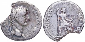 14-37 dC. Tiberio Julio César (14-37 dC). Lugdunum (Galia Lugdunense). Denario. RIC I Tiberius 30. Ag. 3,14 g. TI CAESAR DIVI – AVG F AVGVSTVS: Busto ...