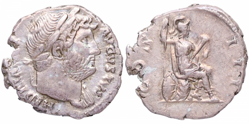 125-128 dC. Publio Elio Adriano (117-138 dC). Roma. Denario. RIC II Hadrian 162d...