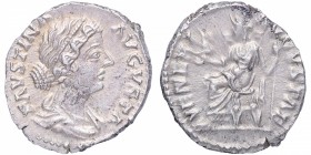 161-176 dC. Marco Aurelio Antonino Augusto (161-180 dC). Roma. Denario. RIC III Marcus Aurelius 722. Ag. 3,18 g. FAVSTINA – AVGVSTA: Busto de Faustina...