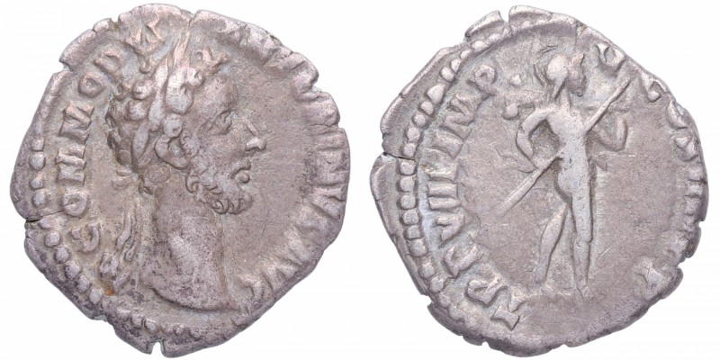 183 dC. Lucio Aurelio Cómodo Antonino (177-192 dC). Roma. Denario . RIC III Comm...